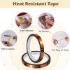 imageHTVRONT Heat Resistant Tape  10mm X 33m Blue Heat Transfer Tape 2 Rolls Heat Tape No Residue High Temperature Tape High Adhesion Heat Tape for Sublimation Heat Press HTV Heat Transfer TapeBrown