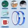 imageHTVRONT Heat Resistant Tape  10mm X 33m Blue Heat Transfer Tape 2 Rolls Heat Tape No Residue High Temperature Tape High Adhesion Heat Tape for Sublimation Heat Press HTV Heat Transfer TapeBlue