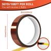 imageHTVRONT Heat Resistant Tape  10mm X 33m Blue Heat Transfer Tape 2 Rolls Heat Tape No Residue High Temperature Tape High Adhesion Heat Tape for Sublimation Heat Press HTV Heat Transfer TapeBrown