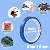 imageHTVRONT Heat Resistant Tape  10mm X 33m Blue Heat Transfer Tape 2 Rolls Heat Tape No Residue High Temperature Tape High Adhesion Heat Tape for Sublimation Heat Press HTV Heat Transfer TapeBlue