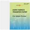 imageHTVRONT Heat Transfer Paper for Dark Fabric  10 Sheets 85quotx11quot Printable Heat Transfer Vinyl for Inkjet Printer  Wash Durable Iron on Transfer PaperFor Dark Fabric