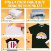 imageHTVRONT Heat Transfer Paper for Dark Fabric  10 Sheets 85quotx11quot Printable Heat Transfer Vinyl for Inkjet Printer  Wash Durable Iron on Transfer PaperFor Dark Fabric