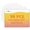 imageHTVRONT Heat Transfer Paper for T Shirts 20 Sheets 85quot X 11quot Printable Heat Transfer Vinyl Vivid Color ampamp Durable Iron on Transfer Paper for Dark FabricLight