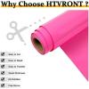 imageHTVRONT Heat Transfer Vinyl Black ampamp White HTV Vinyl Rolls 12 x 20ft HTV Vinyl for Shirts Black Iron on Vinyl for All Cutting Machines  Easy to Cut ampamp Weed for Heat Transfer Design BlackampampWhiteCPink