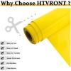 imageHTVRONT Heat Transfer Vinyl Black ampamp White HTV Vinyl Rolls 12 x 20ft HTV Vinyl for Shirts Black Iron on Vinyl for All Cutting Machines  Easy to Cut ampamp Weed for Heat Transfer Design BlackampampWhiteCYellow