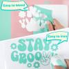 imageHTVRONT Heat Transfer Vinyl Black ampamp White HTV Vinyl Rolls 12 x 20ft HTV Vinyl for Shirts Black Iron on Vinyl for All Cutting Machines  Easy to Cut ampamp Weed for Heat Transfer Design BlackampampWhitePRetro Mint