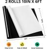 imageHTVRONT Heat Transfer Vinyl Black ampamp White HTV Vinyl Rolls 12 x 20ft HTV Vinyl for Shirts Black Iron on Vinyl for All Cutting Machines  Easy to Cut ampamp Weed for Heat Transfer Design BlackampampWhitePBlack  White