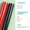 imageHTVRONT Heat Transfer Vinyl Bundle  2 Pack 12quot x 8ft Black ampamp Red Iron On Vinyl for Shirts Easy to Cut ampamp Weed for Cricut ampamp CameoCBlack and Red