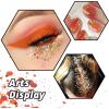 imageHTVRONT Holographic Orange Glitter  100g353oz Chunky Glitter for Resin Craft Tumbler Body Makeup Nail Glitter100g Orange