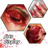 imageHTVRONT Holographic Orange Glitter  100g353oz Chunky Glitter for Resin Craft Tumbler Body Makeup Nail Glitter100g Red