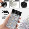 imageHTVRONT Holographic Orange Glitter  100g353oz Chunky Glitter for Resin Craft Tumbler Body Makeup Nail Glitter200g Silver