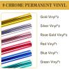 imageHTVRONT Holographic Vinyl  12 Sheets 12 quotx12 Holographic Permanent Vinyl for All Cutting Machine  Easy to Weed ampamp Transfer Iridescent Craft Adhesive Vinyl SheetsMirror Metallic Vinyl