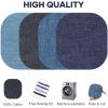 imageHTVRONT Iron on Patches for Clothes 20PCS Iron on Patches for Jeans 3quot by 414quot 4 Shades of Cotton Denim Clothing Repair and Decoration Kit for DIY Repair Crafting EmbellishmentDenim Multicolor