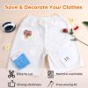 imageHTVRONT Iron on Patches for Clothes 20PCS Iron on Patches for Jeans 3quot by 414quot 4 Shades of Cotton Denim Clothing Repair and Decoration Kit for DIY Repair Crafting EmbellishmentWhite