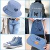 imageHTVRONT Iron on Patches for Clothes 20PCS Iron on Patches for Jeans 3quot by 414quot 4 Shades of Cotton Denim Clothing Repair and Decoration Kit for DIY Repair Crafting EmbellishmentLight Blue