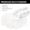 imageHTVRONT Mica Powder for Epoxy Resin  176 oz50 g Mica Pigment Powder Mica Powder for Soap Making Resin Candle Making Bath Bomb Mica Pigment PowderCharcoal GrayWhite50g