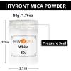 imageHTVRONT Mica Powder for Epoxy Resin  176 oz50 g Mica Pigment Powder Mica Powder for Soap Making Resin Candle Making Bath Bomb Mica Pigment PowderCharcoal GrayWhite50g