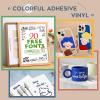 imageHTVRONT Permanent Vinyl Bundle 8 Colors 12quot x 5ft Permanent Adhesive Vinyl Rolls Compatible with Cricut Cutting Machine Silhouette Cameo Cutters Signs Scrapbooking Craft Die CuttersMulticolor