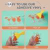 imageHTVRONT Permanent Vinyl Bundle 8 Colors 12quot x 5ft Permanent Adhesive Vinyl Rolls Compatible with Cricut Cutting Machine Silhouette Cameo Cutters Signs Scrapbooking Craft Die CuttersMulticolor