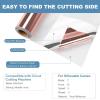 imageHTVRONT Permanent Vinyl Roll Bundle  12quot x 3 ft 13Pack MultiColors Permanent Adhesive Vinyl Rolls 1 Transfer Tape Compatible with Cricut Cutting Machine Silhouette Cameo CuttersMetallic Rose Gold