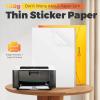 imageHTVRONT Printable Vinyl Sticker Paper  70 Sheets Waterproof Matte Sticker Paper for Inkjet Printer ampamp Laser Printer Dries Quickly ampamp Tear Resistant 85quotx11quotGLOSSY WHITE