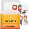 imageHTVRONT Printable Vinyl Sticker Paper  70 Sheets Waterproof Matte Sticker Paper for Inkjet Printer ampamp Laser Printer Dries Quickly ampamp Tear Resistant 85quotx11quotGLOSSY WHITE
