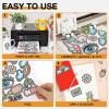 imageHTVRONT Printable Vinyl for Inkjet Printer ampamp Laser Printer  40 Pcs Glossy White Waterproof Printable Vinyl Sticker Paper 85quotx11quotGlossy White