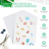 imageHTVRONT Printable Vinyl for Inkjet Printer ampamp Laser Printer  40 Pcs Glossy White Waterproof Printable Vinyl Sticker Paper 85quotx11quotMatte White