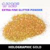 imageHTVRONT Red Glitter Fine Glitter  50g176oz Extra Fine Glitter for Crafts 1128 Portable Resin Glitter for Nails Tumblers OrnamentsAHolographic Gold