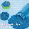 imageHTVRONT Red Glitter Fine Glitter  50g176oz Extra Fine Glitter for Crafts 1128 Portable Resin Glitter for Nails Tumblers OrnamentsAHolographic Lake Blue