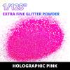 imageHTVRONT Red Glitter Fine Glitter  50g176oz Extra Fine Glitter for Crafts 1128 Portable Resin Glitter for Nails Tumblers OrnamentsAHolographic Light Pink