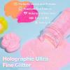 imageHTVRONT Red Glitter Fine Glitter  50g176oz Extra Fine Glitter for Crafts 1128 Portable Resin Glitter for Nails Tumblers OrnamentsAHolographic Light Pink