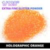 imageHTVRONT Red Glitter Fine Glitter  50g176oz Extra Fine Glitter for Crafts 1128 Portable Resin Glitter for Nails Tumblers OrnamentsAHolographic Orange
