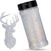 imageHTVRONT Red Glitter Fine Glitter  50g176oz Extra Fine Glitter for Crafts 1128 Portable Resin Glitter for Nails Tumblers OrnamentsAHolographic Silver