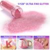 imageHTVRONT Red Glitter Fine Glitter  50g176oz Extra Fine Glitter for Crafts 1128 Portable Resin Glitter for Nails Tumblers OrnamentsBPink Glitter