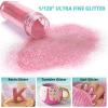 imageHTVRONT Red Glitter Fine Glitter  50g176oz Extra Fine Glitter for Crafts 1128 Portable Resin Glitter for Nails Tumblers OrnamentsBPink Glitter