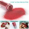 imageHTVRONT Red Glitter Fine Glitter  50g176oz Extra Fine Glitter for Crafts 1128 Portable Resin Glitter for Nails Tumblers OrnamentsBRed Glitter