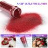imageHTVRONT Red Glitter Fine Glitter  50g176oz Extra Fine Glitter for Crafts 1128 Portable Resin Glitter for Nails Tumblers OrnamentsBRed Glitter