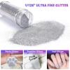 imageHTVRONT Red Glitter Fine Glitter  50g176oz Extra Fine Glitter for Crafts 1128 Portable Resin Glitter for Nails Tumblers OrnamentsBSilver Glitter