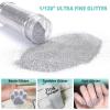imageHTVRONT Red Glitter Fine Glitter  50g176oz Extra Fine Glitter for Crafts 1128 Portable Resin Glitter for Nails Tumblers OrnamentsBSilver Glitter