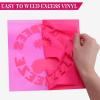 imageHTVRONT Reflective Heat Transfer Vinyl HTV Roll 12quotx10 Silver Iron On Vinyl Roll for TShirt Light GreyHot Pink