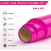 imageHTVRONT Reflective Heat Transfer Vinyl HTV Roll 12quotx10 Silver Iron On Vinyl Roll for TShirt Light GreyHot Pink