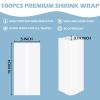 imageHTVRONT Shrink Wrap for Sublimation Tumblers 5X10 Inch  50PCS Sublimation Shrink Wrap Sleeves HeatResistant Tumbler Shrink Wrap Film