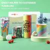 imageHTVRONT Shrink Wrap for Sublimation Tumblers 8 X 12 Inch  60PCS Sublimation Shrink Wrap Sleeves HeatResistant Tumbler Shrink Wrap Film