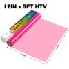 imageHTVRONT Silver Glitter Heat Transfer Vinyl  10quot x 5FT Silver Glitter HTV Vinyl for TShirts Silver Glitter Iron on Vinyl for All Cutter MachineSilver GlitterNeon Pink