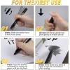 imageHTVRONT Silver Liquid Mirror Chrome Marker 3PCS  Paint Pen Permanent Metallic 3 Nibs Silver Chrome Paint Pen for Models Paintings Toys or Car Accessories