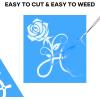 imageHTVRONT Stencil Permanent Adhesive Vinyl  12 x 50 FT Light Blue Adhesive Stencil Vinyl Compatible with Cricut Cutting Machine ampamp Silhouette Machine50FT