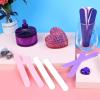imageHTVRONT Stir Sticks for Epoxy Resin 20PCS PVC Mixing Sticks 4 Colors Reusable Plastic Stirring Sticks for Mixing Resin Epoxy Liquid Paint Molds Handmade Crafts
