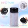 imageHTVRONT Stir Sticks for Epoxy Resin 20PCS PVC Mixing Sticks ampamp Holographic Extra Fine Glitter Powder  50g176oz