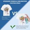 imageHTVRONT Sublimation Coating Spary for Cotton Shirts 2x150ml Sublimation Spray for All Fabric Canvas Carton Pillow Sublimation Spray Quick Dry ampamp High Gloss Vibrant Color ampamp Strong Adhesion